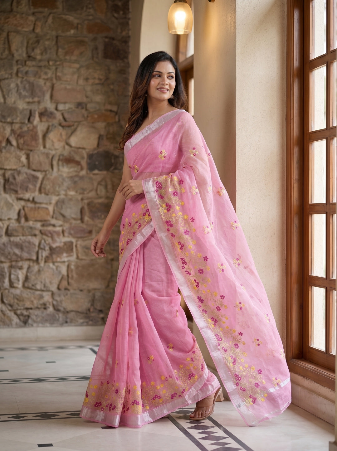 Whispers of Spring Kota Saree