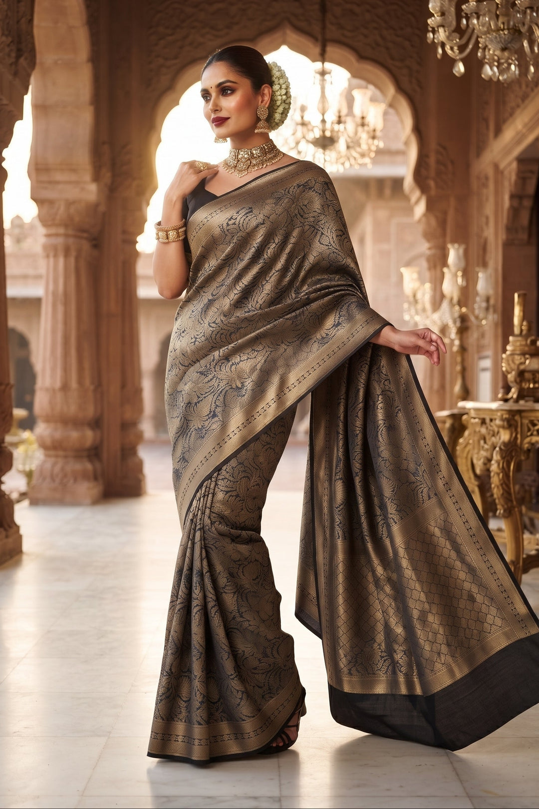 Maharani Weaves Katan Silk Saree