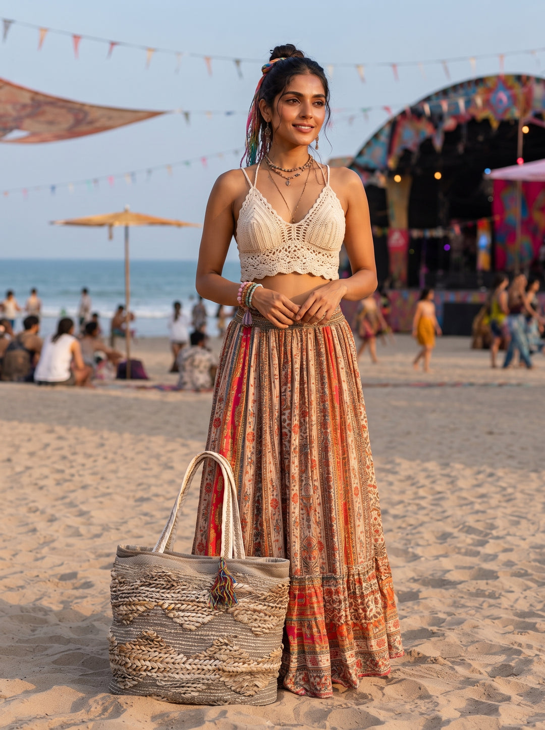 Carefree Spirit - Oversized  Textured Tote Bag