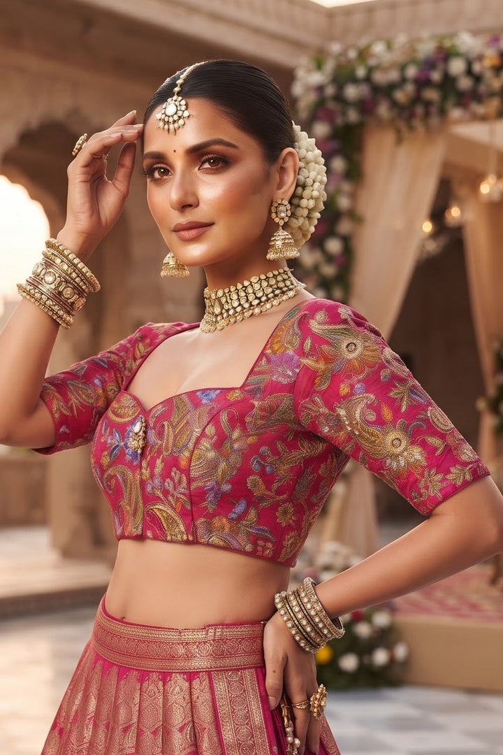 Own The Crown – Designer Zari & Sequins Crepe Blouse