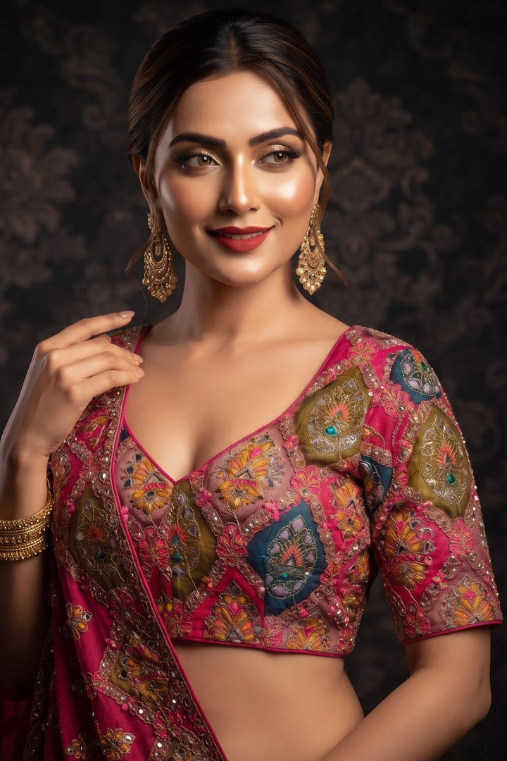 Dreams Become Design – Designer Zari & Sequins Crepe Blouse