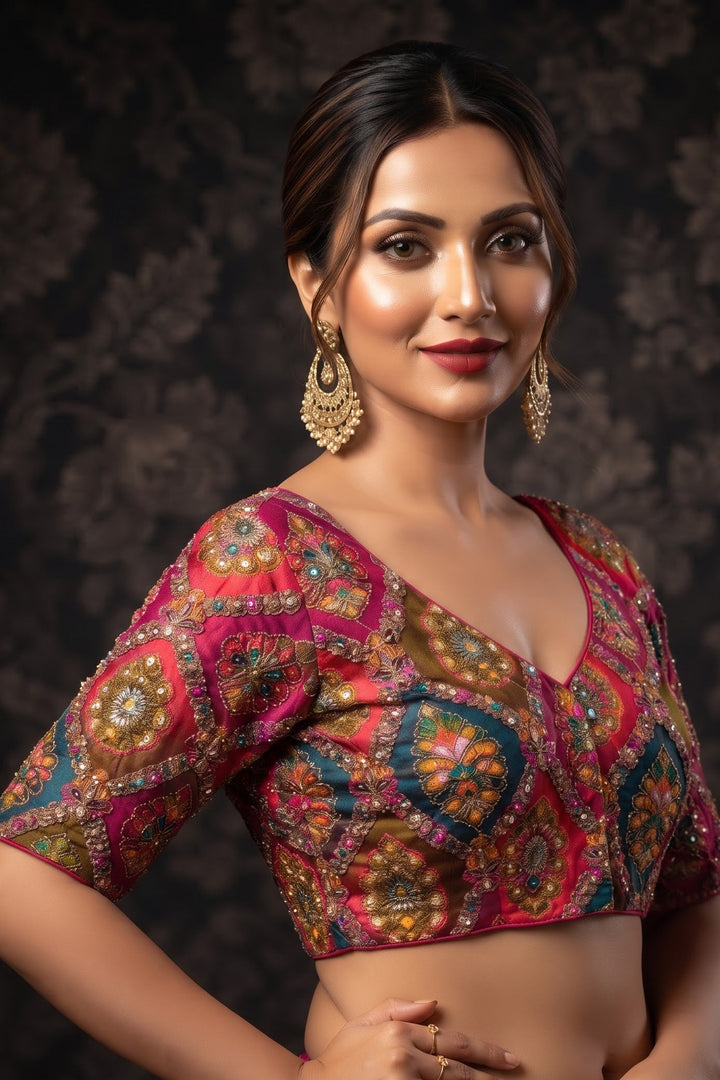 Dreams Become Design – Designer Zari & Sequins Crepe Blouse