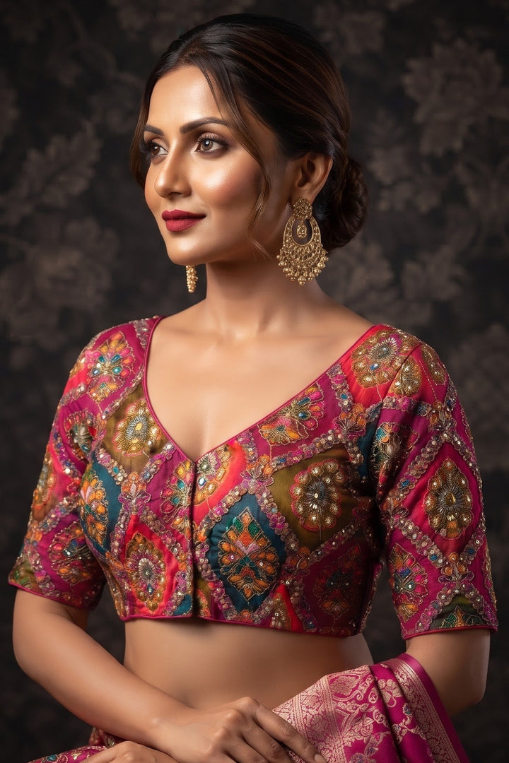 Dreams Become Design – Designer Zari & Sequins Crepe Blouse