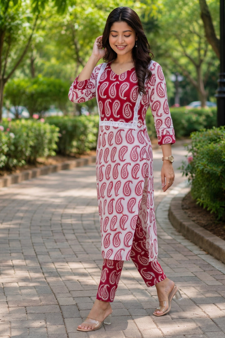 Soft Mornings- Cotton  Kurti Set