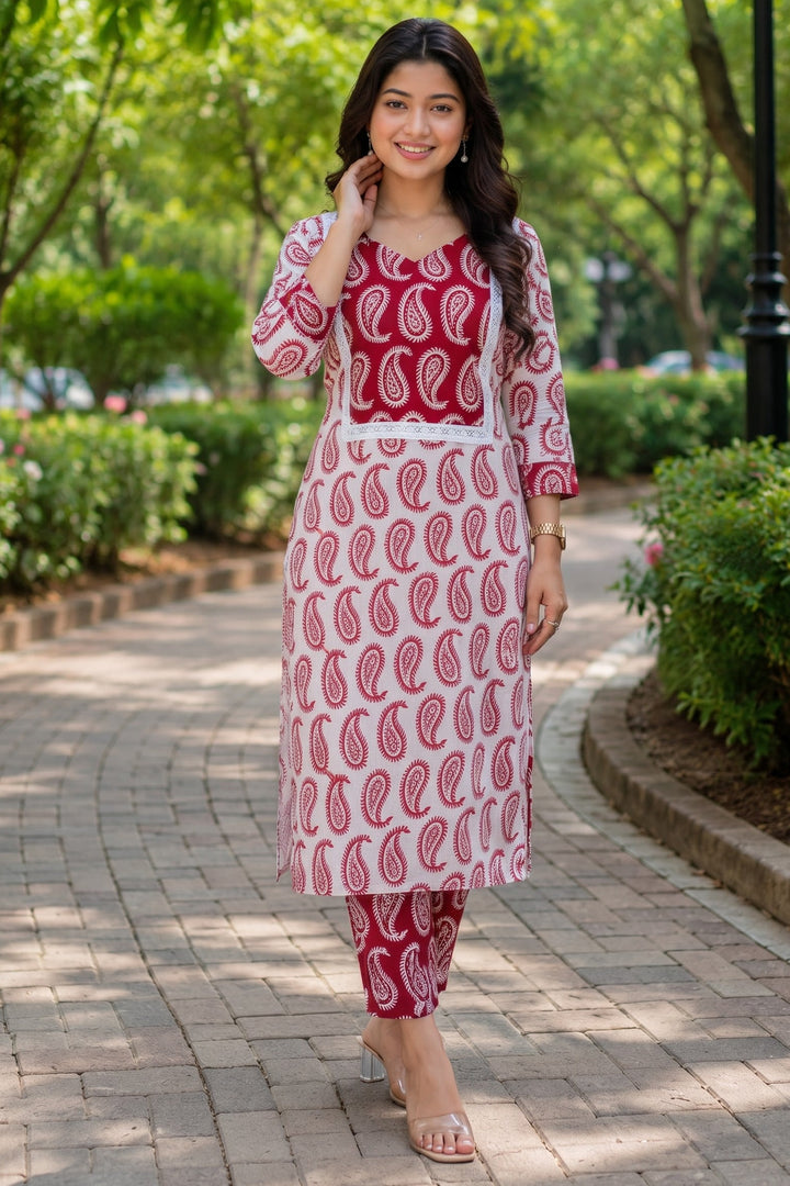Soft Mornings- Cotton  Kurti Set