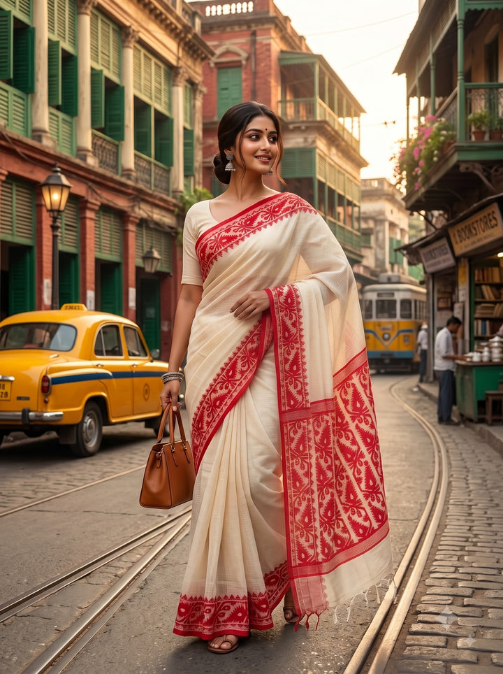 Prothom Boishakh(প্রথম বৈশাখ) Premium Kota Jamdani Saree
