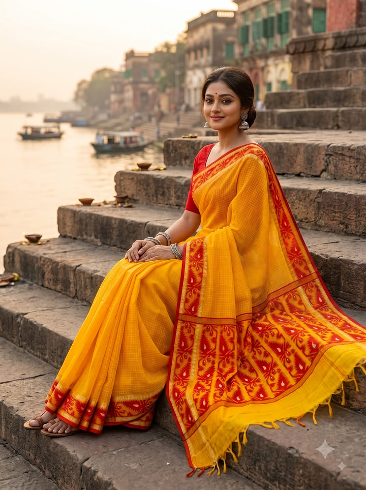 Prothom Boishakh(প্রথম বৈশাখ) Premium Kota Jamdani Saree