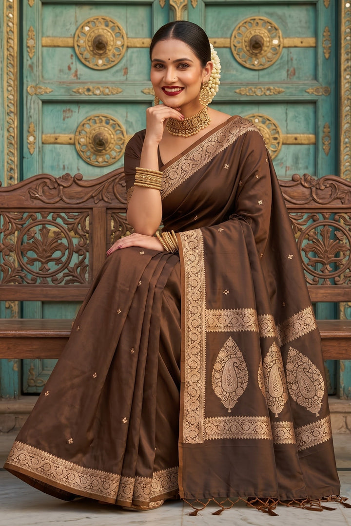 Maharani Moment - Muga Katan Silk Saree