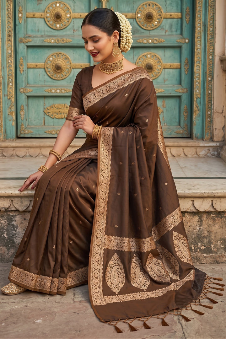Maharani Moment - Muga Katan Silk Saree