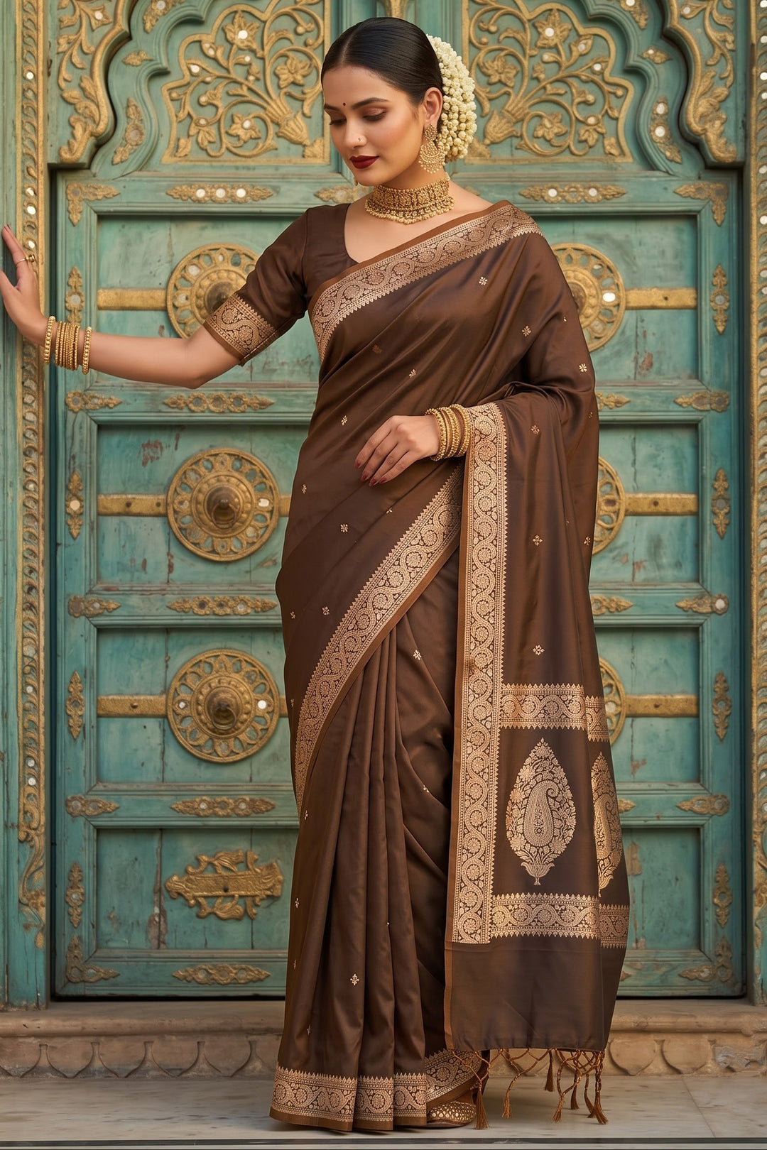 Maharani Moment - Muga Katan Silk Saree