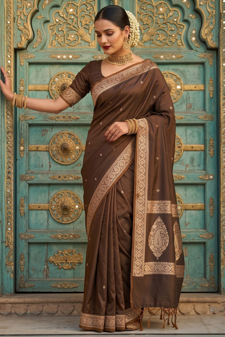 Maharani Moment - Muga Katan Silk Saree