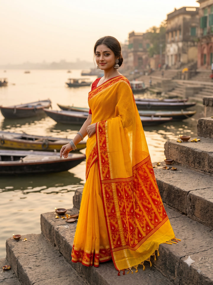 Prothom Boishakh(প্রথম বৈশাখ) Premium Kota Jamdani Saree