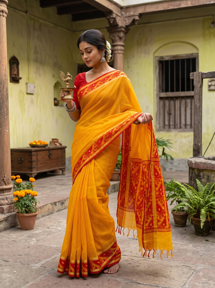 Prothom Boishakh(প্রথম বৈশাখ) Premium Kota Jamdani Saree