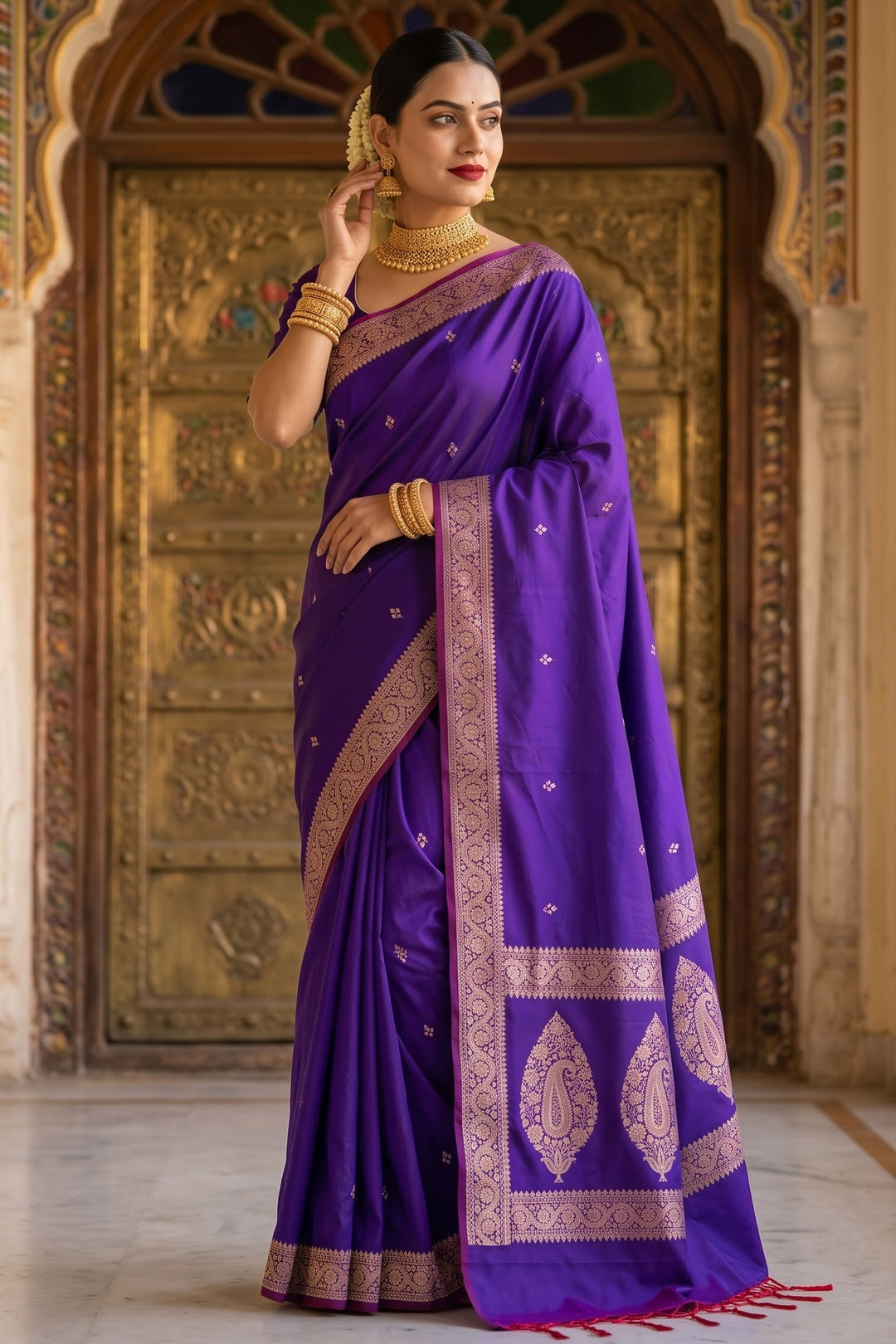 Maharani Moment - Muga Katan Silk Saree