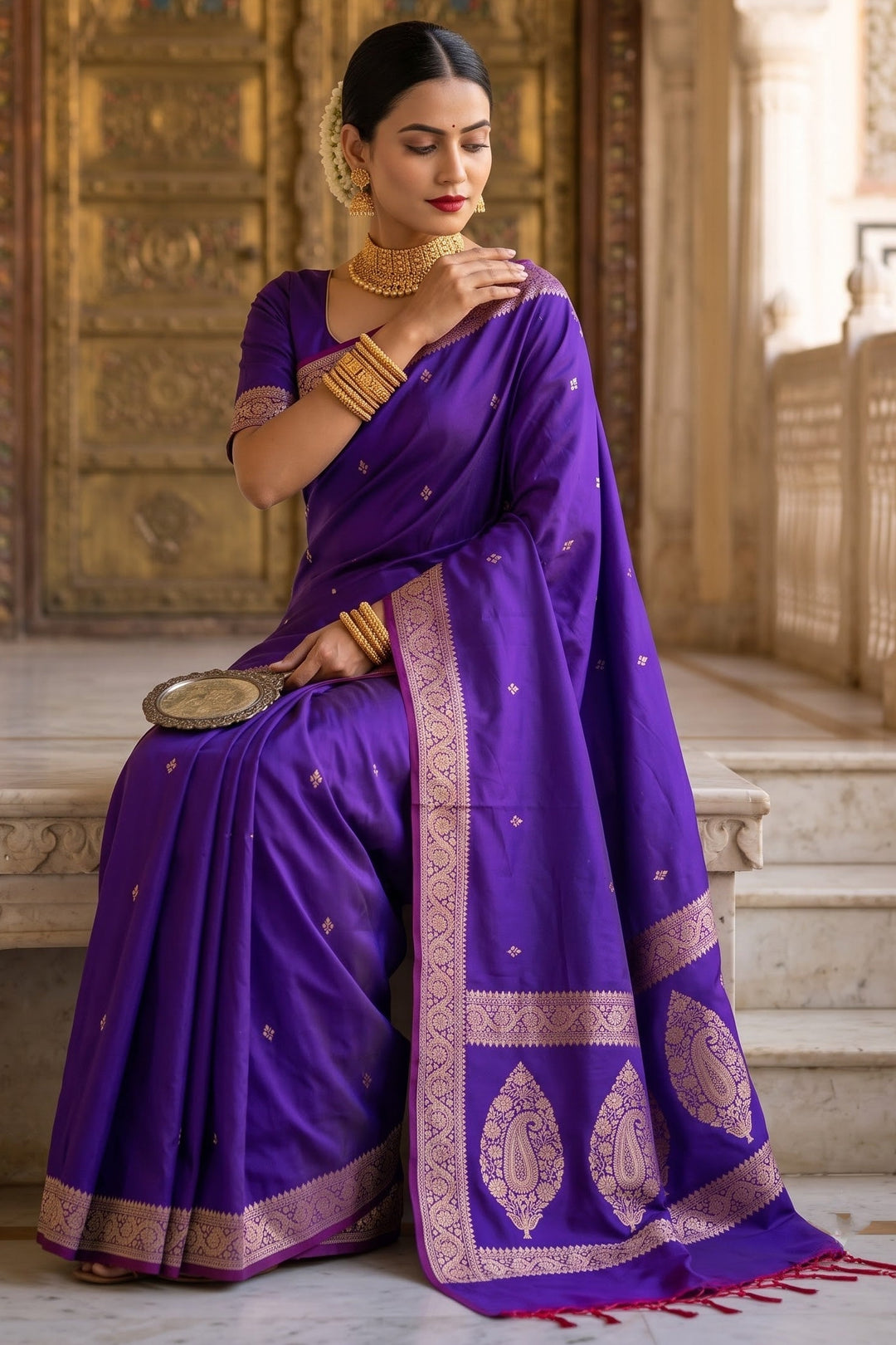 Maharani Moment - Muga Katan Silk Saree