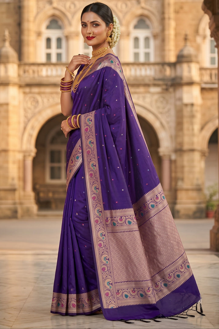 Crown of Desire - Muga Katan Silk Saree