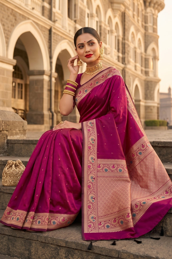 Crown of Desire - Muga Katan Silk Saree