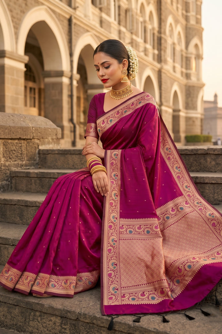 Crown of Desire - Muga Katan Silk Saree