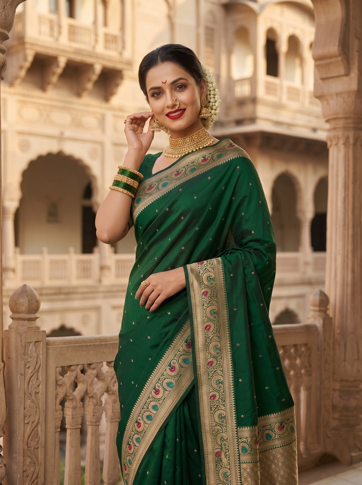 Crown of Desire - Muga Katan Silk Saree