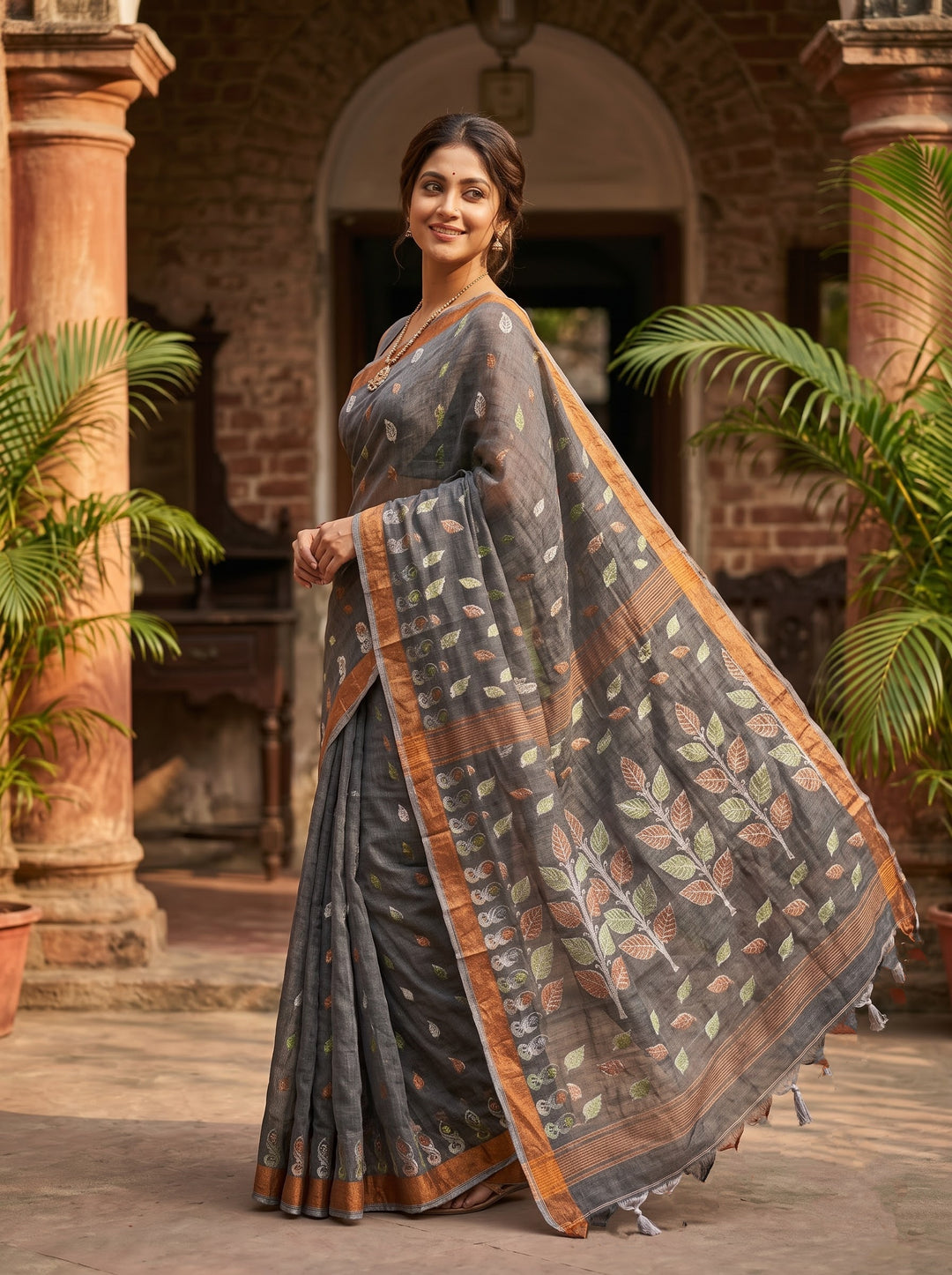 Patrachhaya - Khadi  Cotton Saree