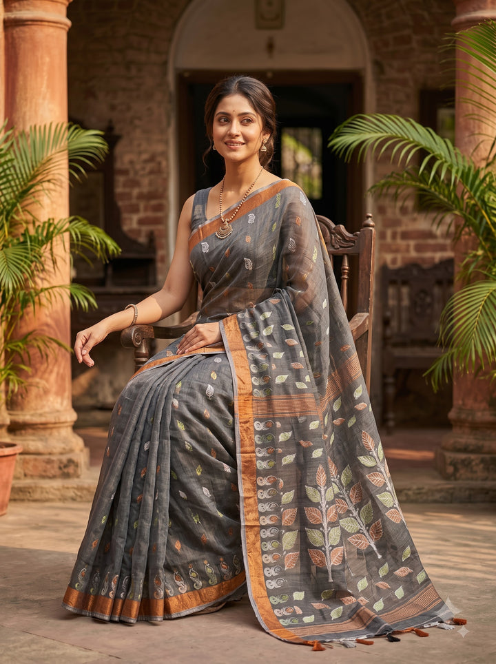 Patrachhaya - Khadi  Cotton Saree