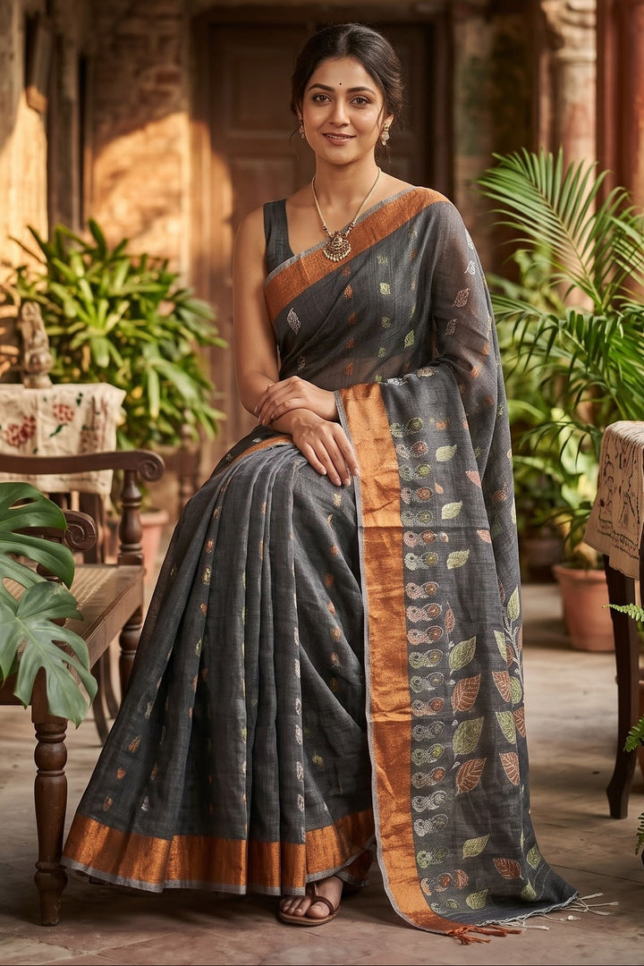 Patrachhaya - Khadi  Cotton Saree