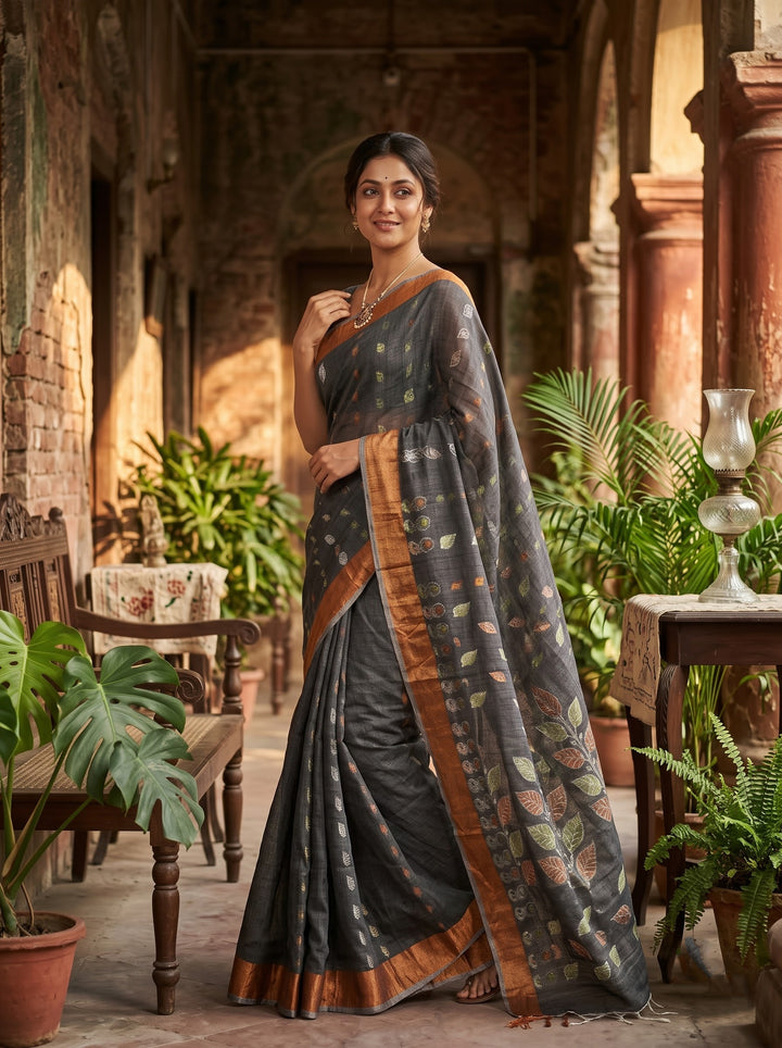 Patrachhaya - Khadi  Cotton Saree
