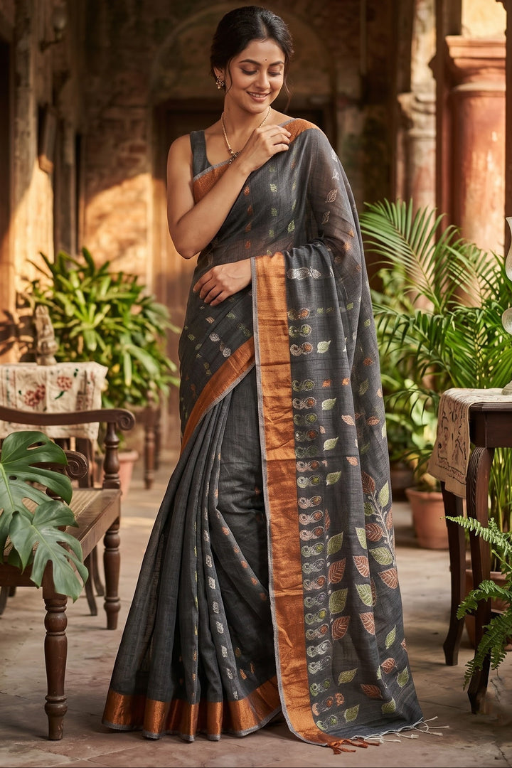 Patrachhaya - Khadi  Cotton Saree