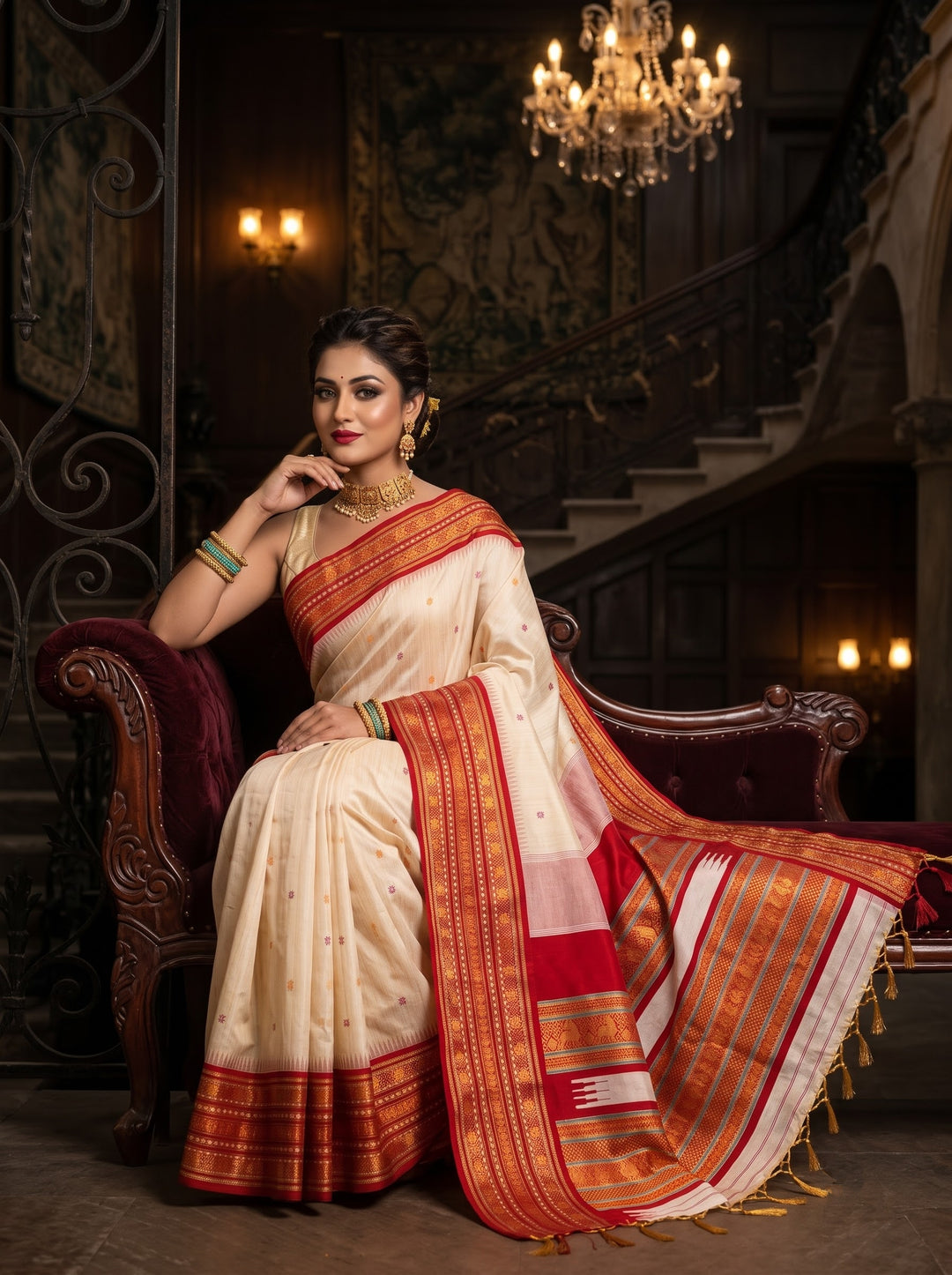 An Affair with Royalty Premium Semi Assam Silk Saree