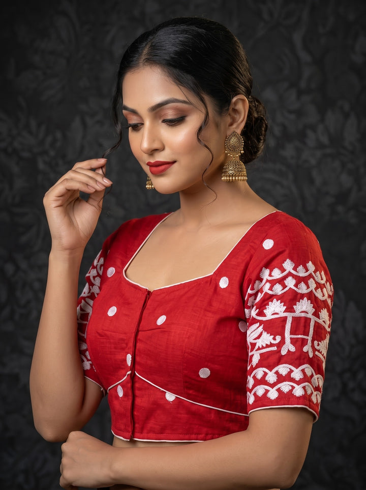 A Love Affair- Designer Vichitra Silk Blouse