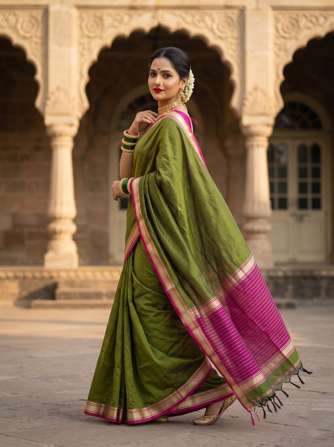 Navi Saaj - Muga Maheswari Cotton Saree