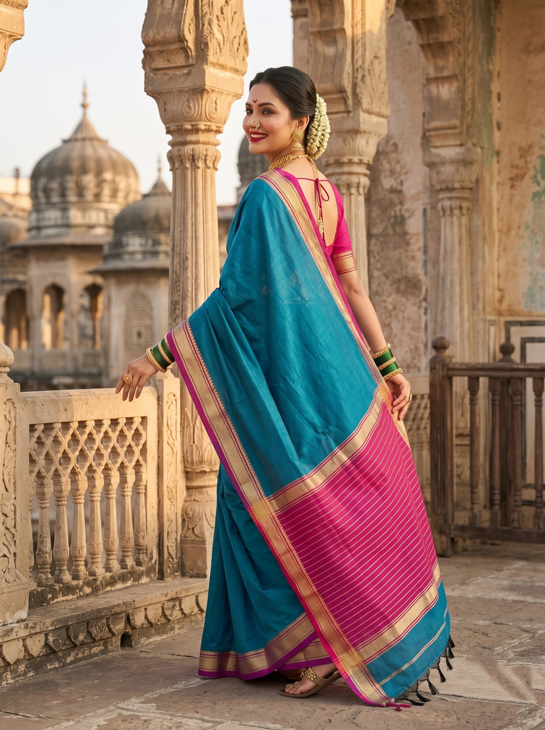 Navi Saaj - Muga Maheswari Cotton Saree