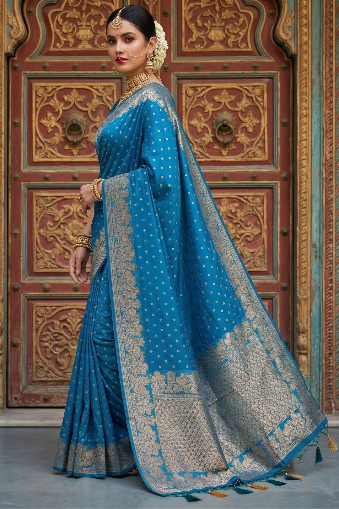 A Journey Called Dreams- Banarasi Semi Katan Silk Saree