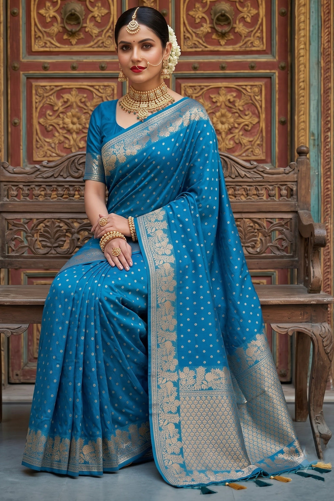 A Journey Called Dreams- Banarasi Semi Katan Silk Saree