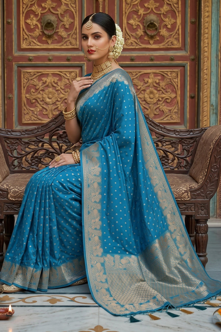 A Journey Called Dreams- Banarasi Semi Katan Silk Saree