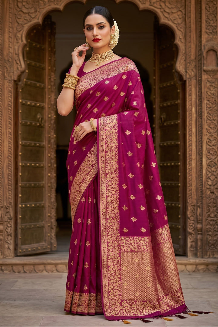 Where Magic Lives- Banarasi Semi Katan Silk Saree