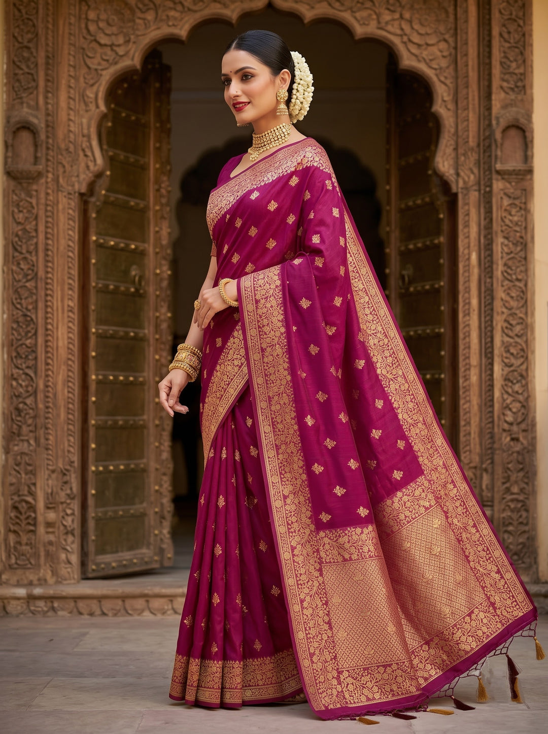 Where Magic Lives- Banarasi Semi Katan Silk Saree