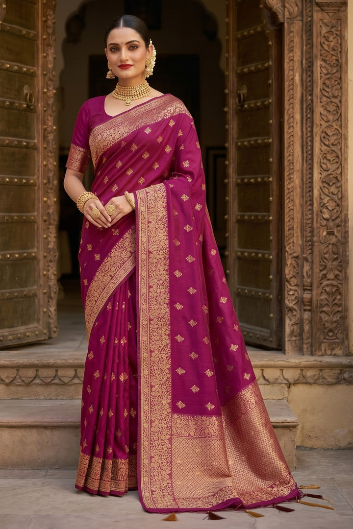 Where Magic Lives- Banarasi Semi Katan Silk Saree