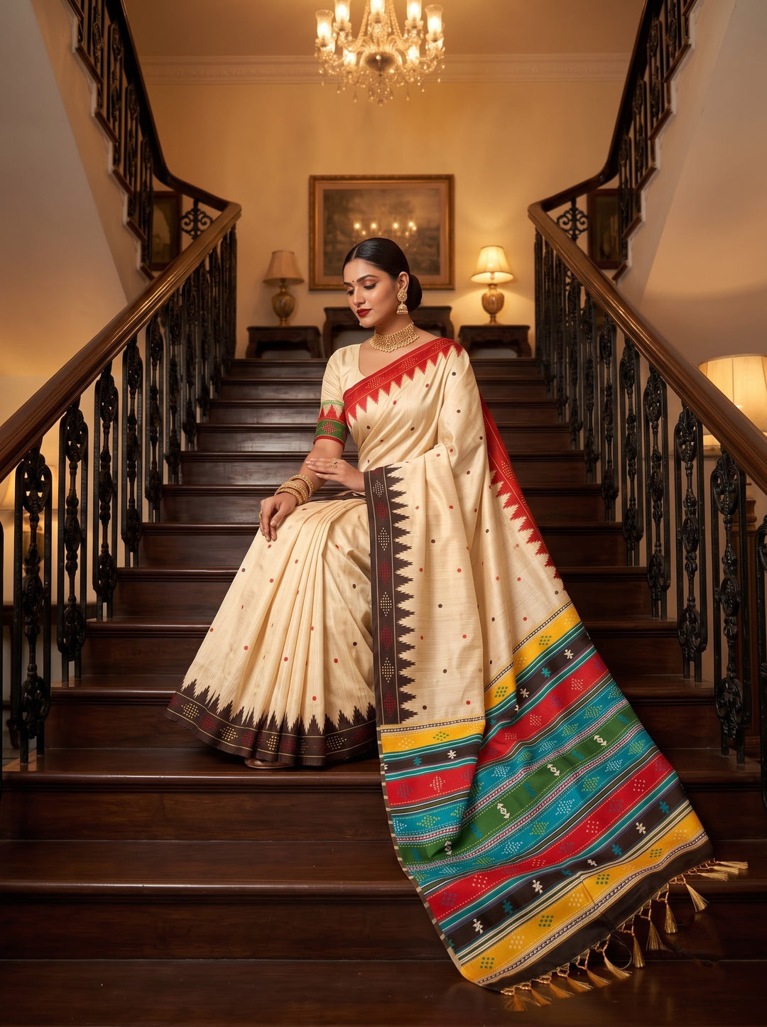Satrangi Rang-Premium (Semi) Assam Silk Saree