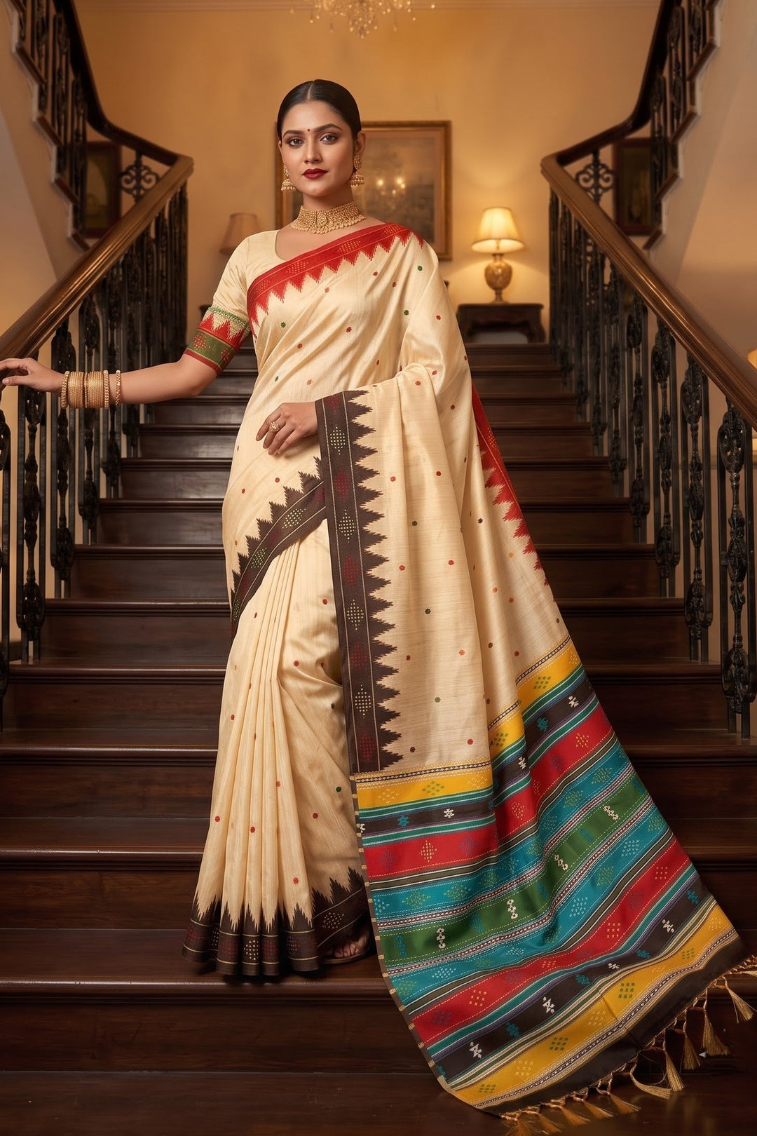 Satrangi Rang-Premium (Semi) Assam Silk Saree