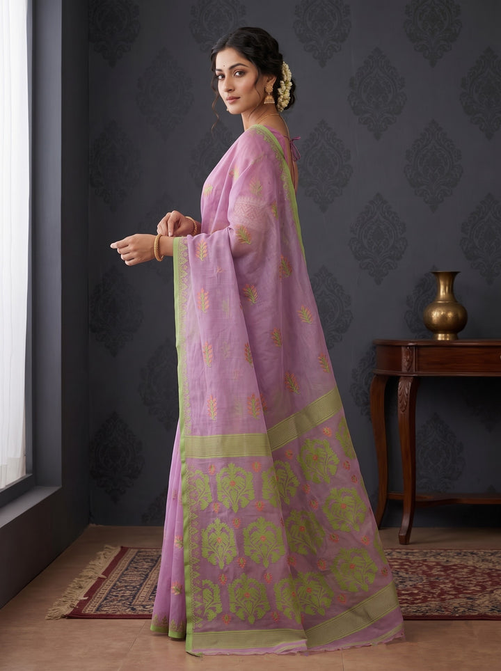 Ful Bagan Dhakai Jamdani Saree