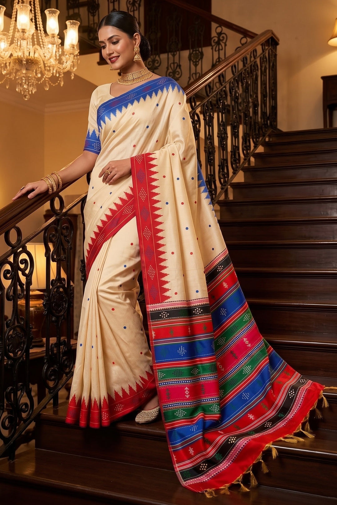 Satrangi Rang-Premium (Semi) Assam Silk Saree