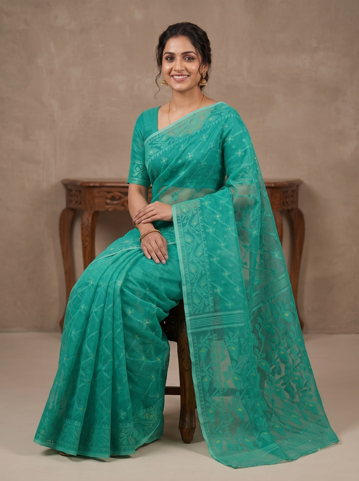 Taantika Karat Dhakai Jamdani Saree