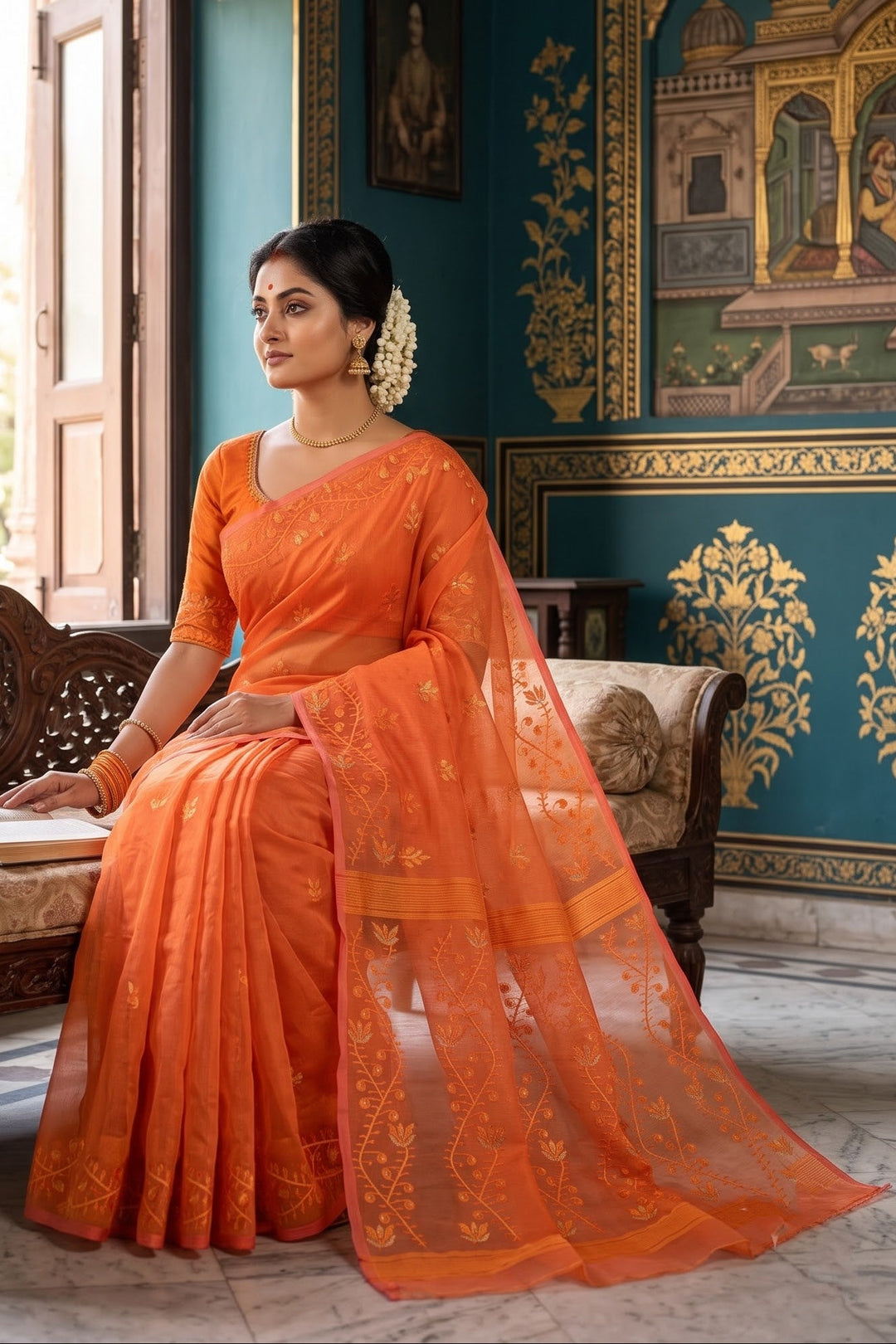 Tulir Taan Cotton Jamdani Saree