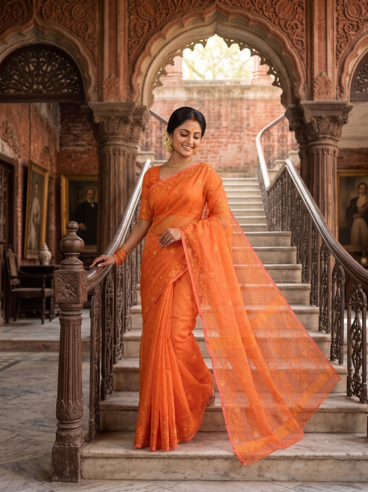 Tulir Taan Cotton Jamdani Saree