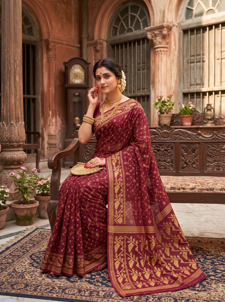 BishnuPriya Dhakai Jamdani Saree