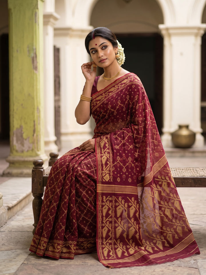 BishnuPriya Dhakai Jamdani Saree