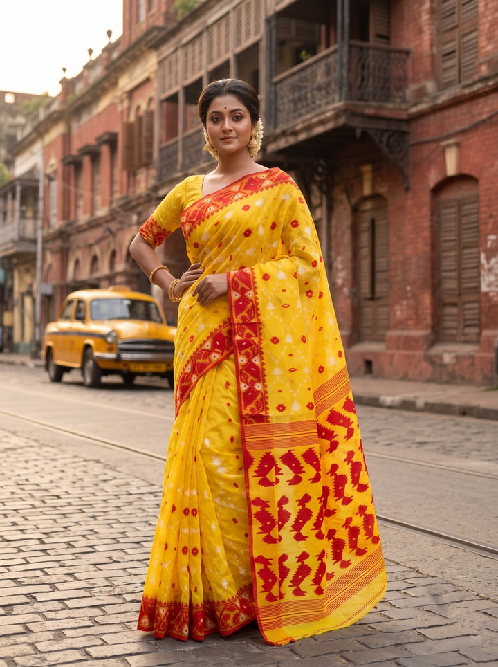 Sindoor Khela Dhakai Jamdani Saree