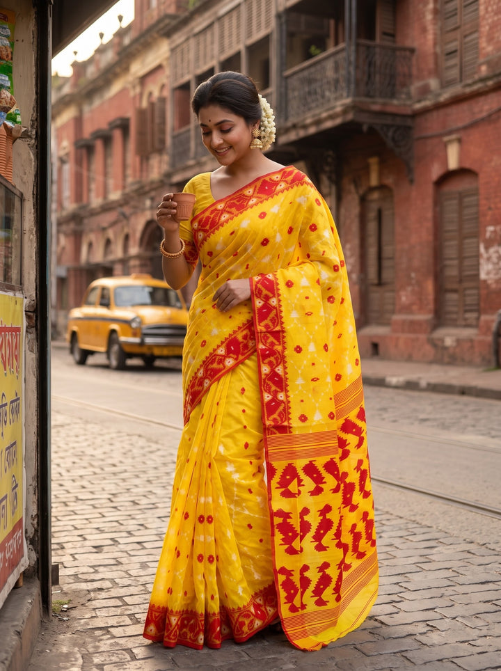 Sindoor Khela Dhakai Jamdani Saree