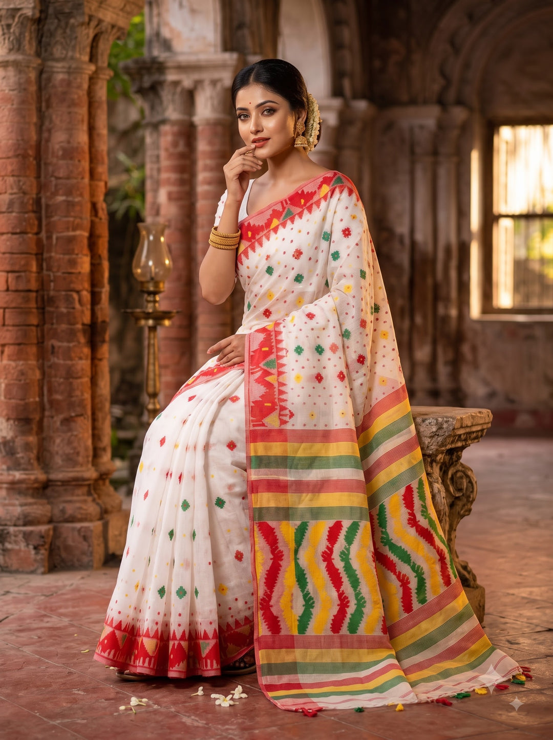 MishtiRong Bangladeshi Style Dhakai Jamdani Saree